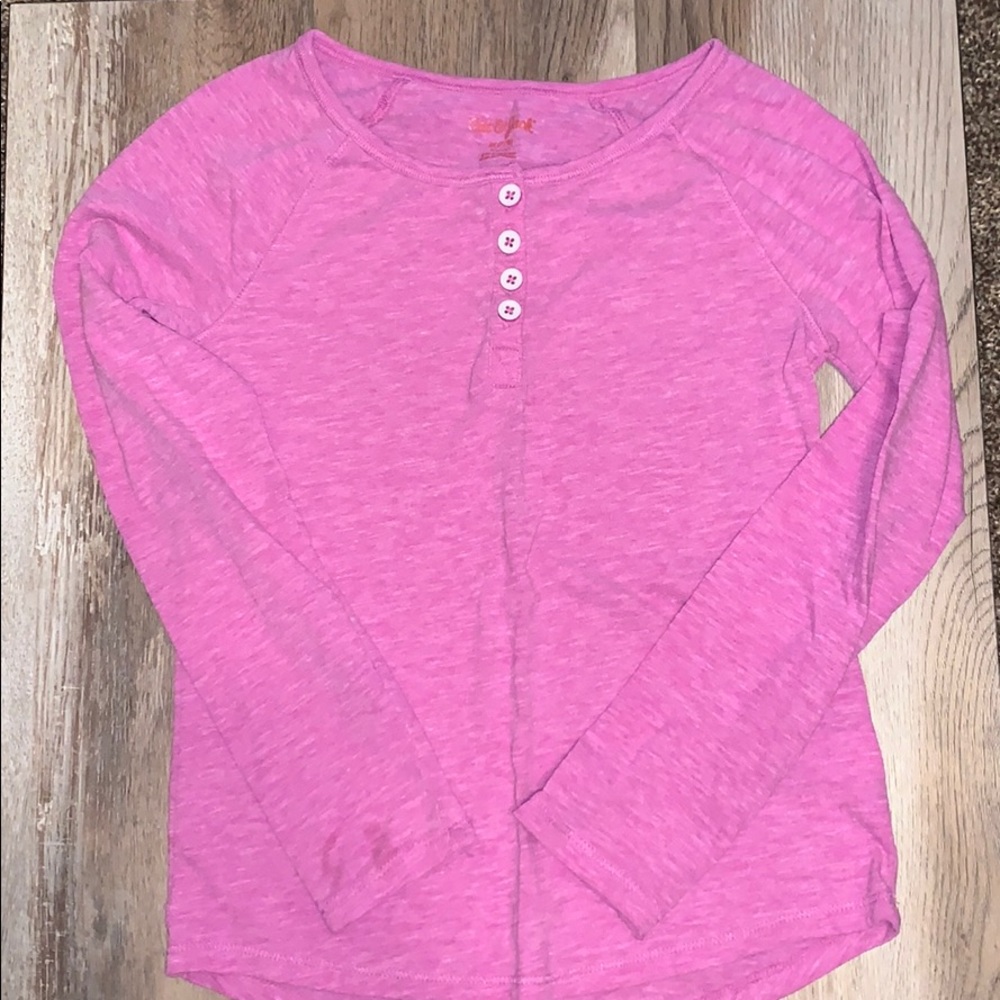 children’s pink long sleeve shirt
